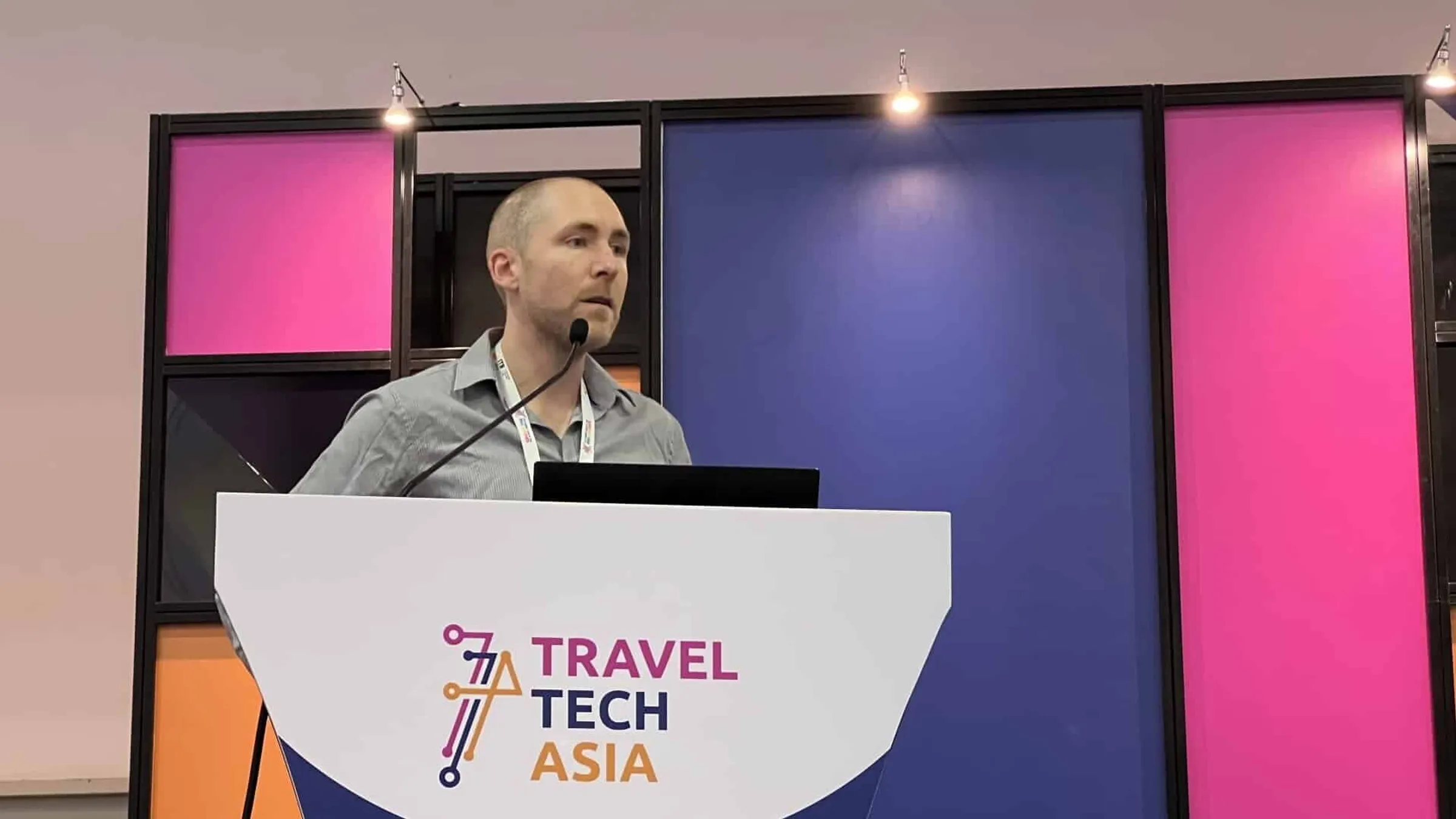 Andreas Köster from Garamantis presents imersive travel technologies at ITB Asia