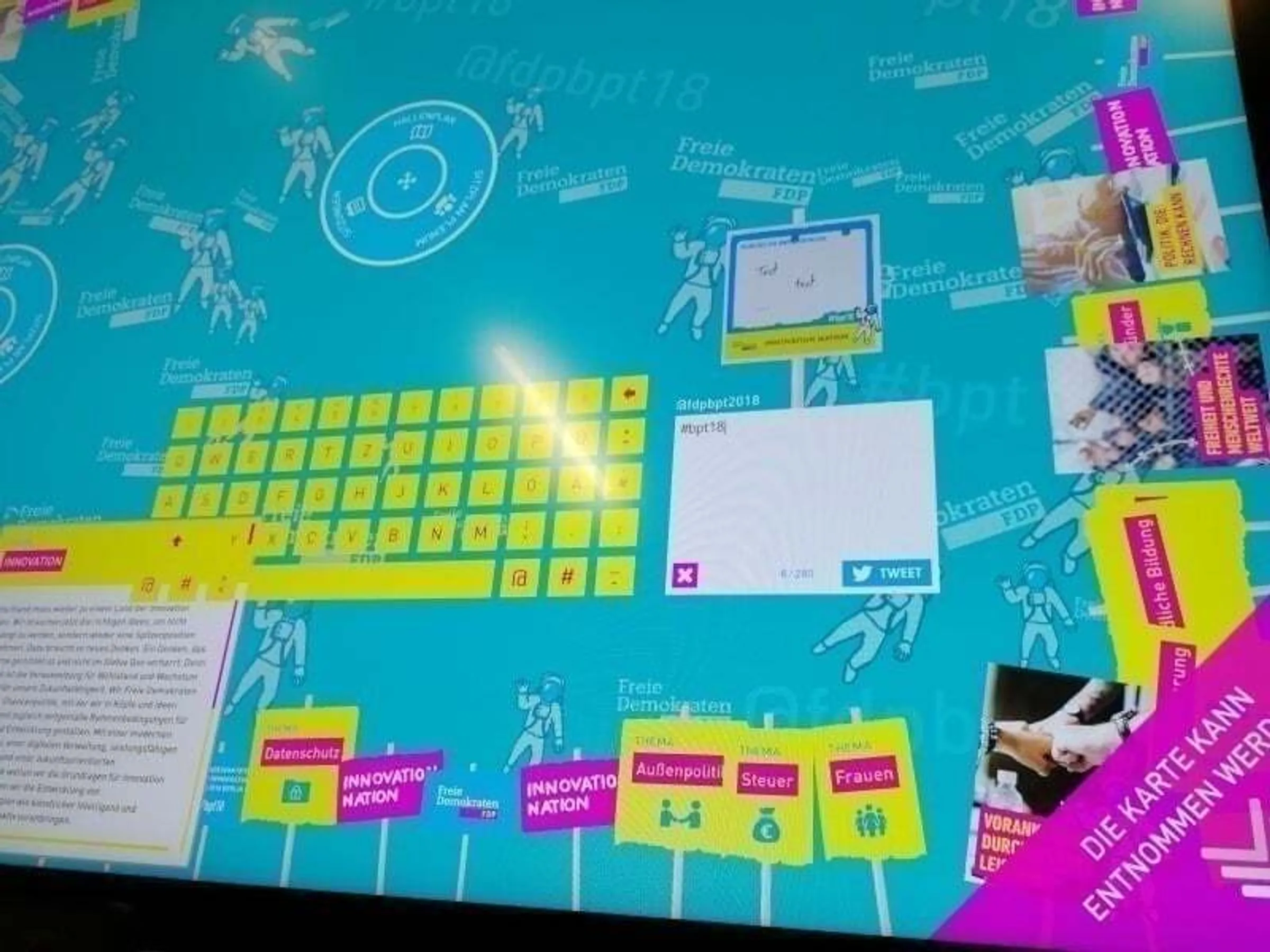 Multitouch-Software mit Twitter-Anbindung