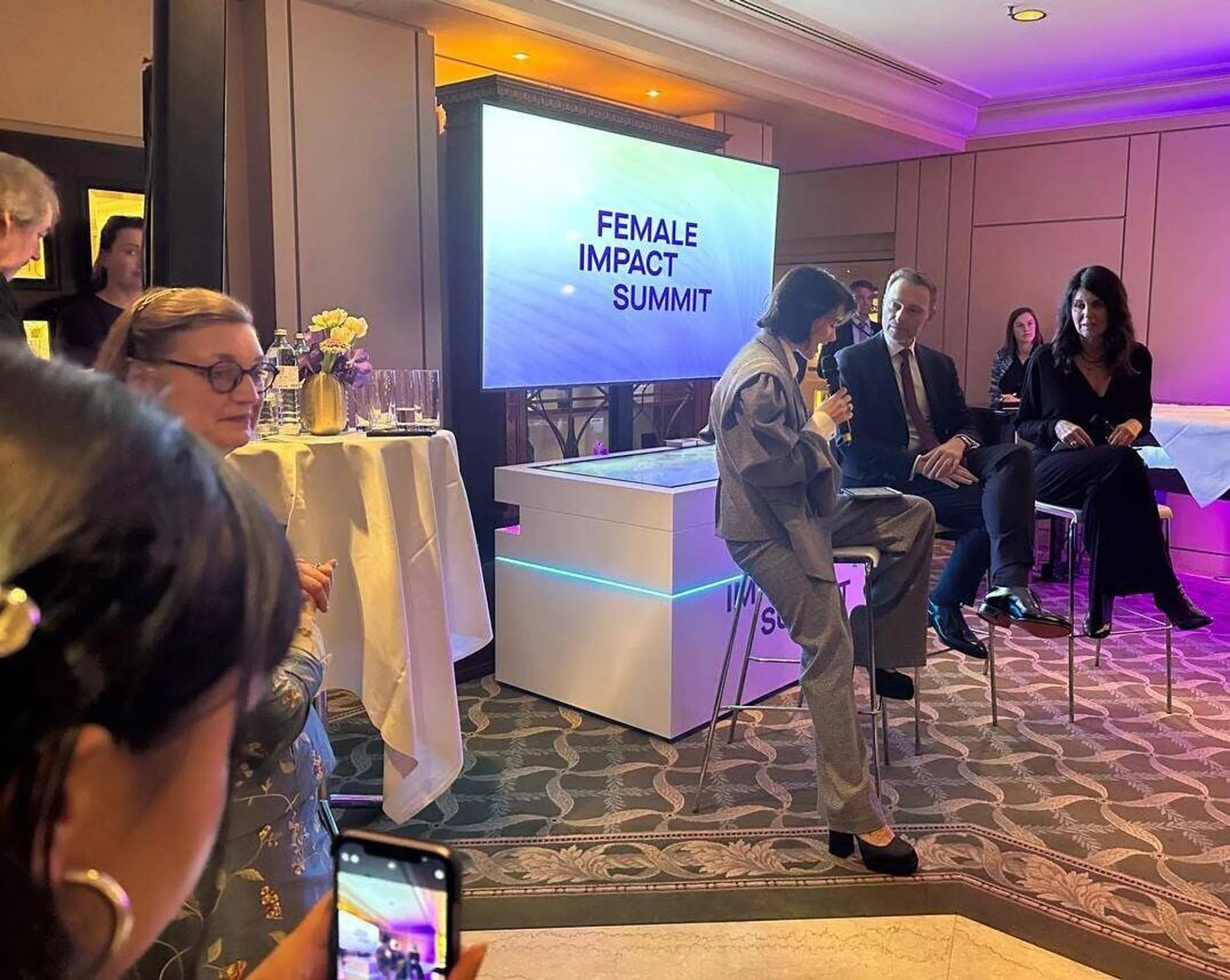 Federal Minister of Finance and Multitouch Scanner Table at FemaleImpactSummit Berlin