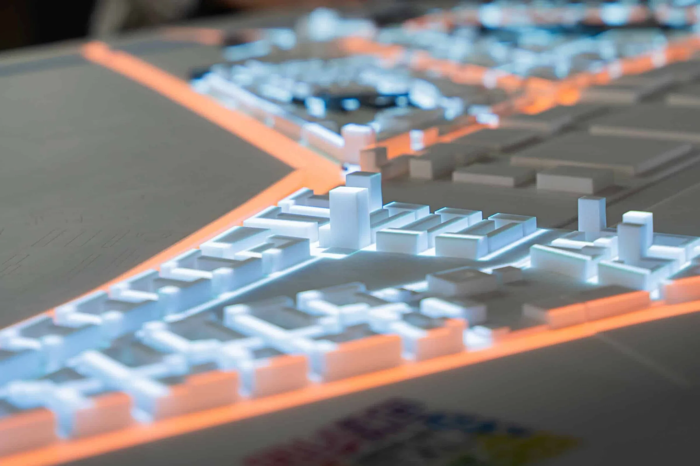 3D Projection Mapping auf Modell-Stadt