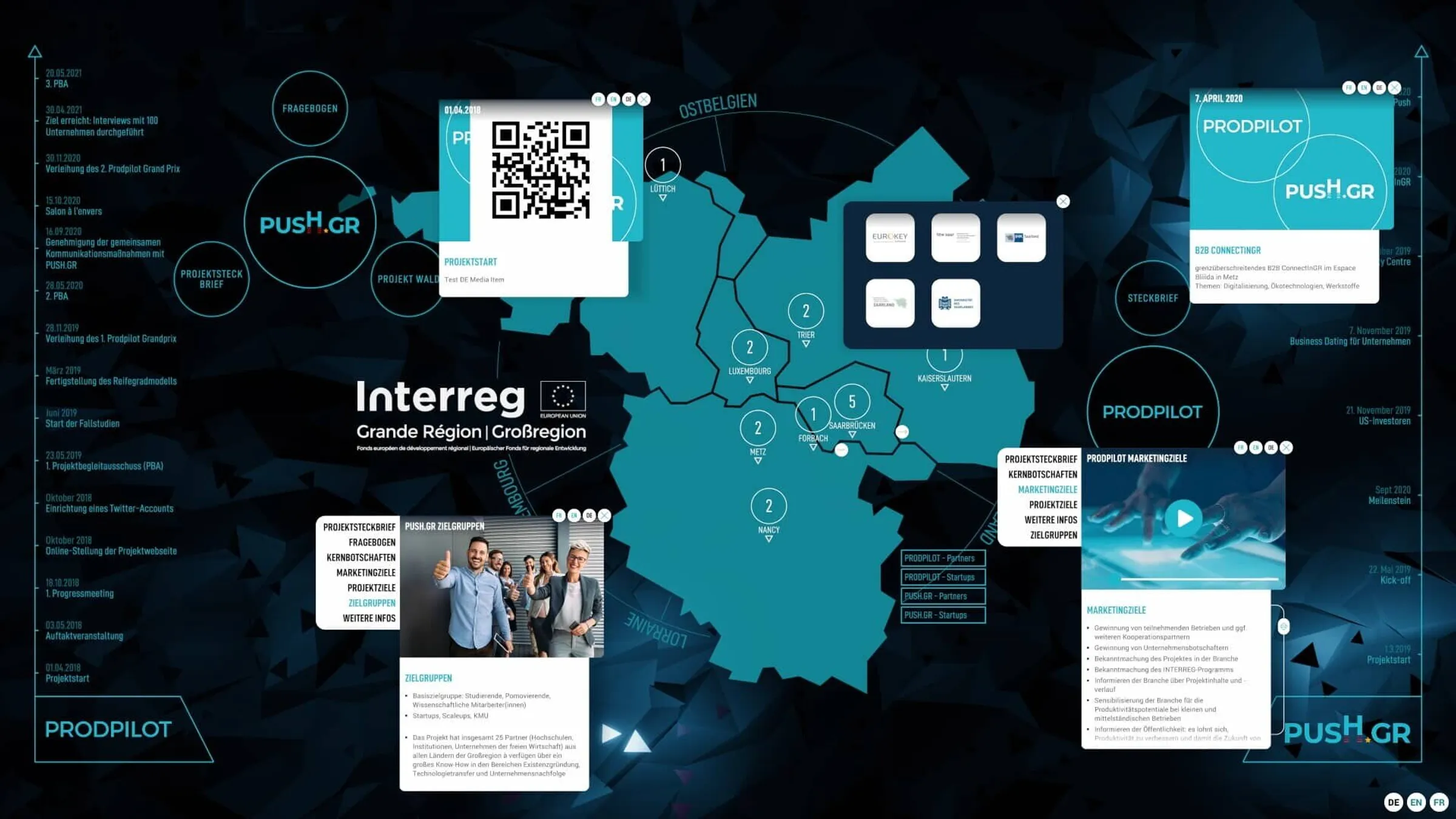 htw saar multitouch table software screenshot