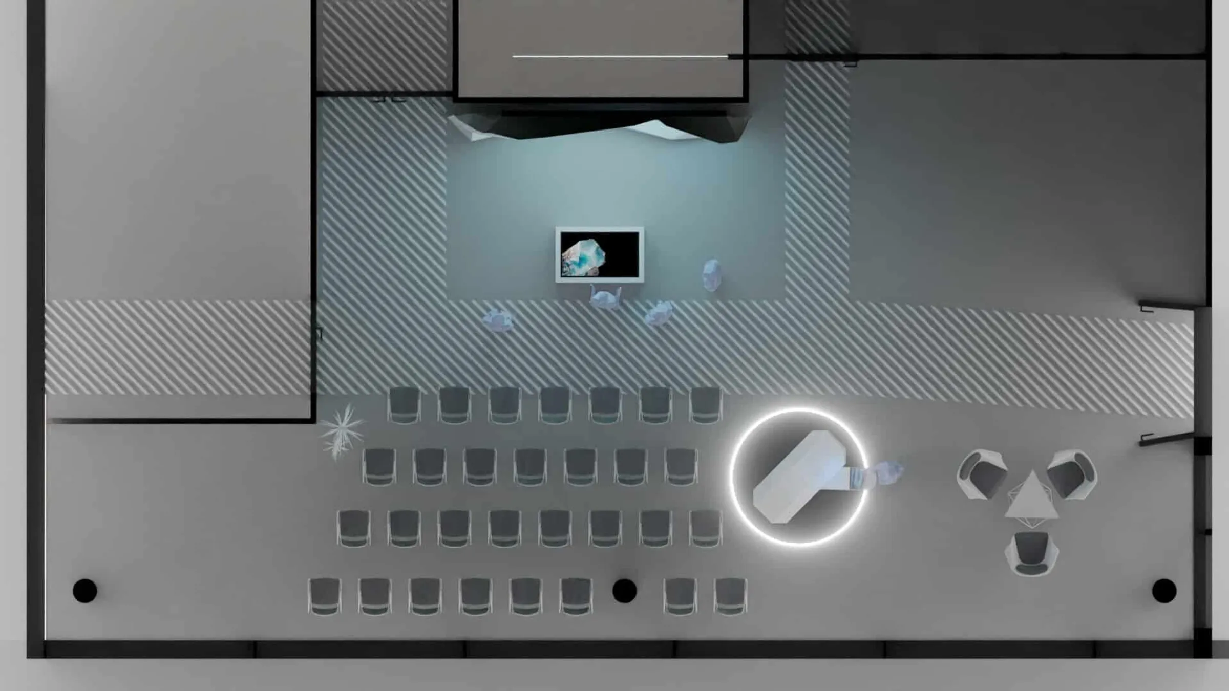 Interactive exhibition concepts - planning of walkways and exhibits in space