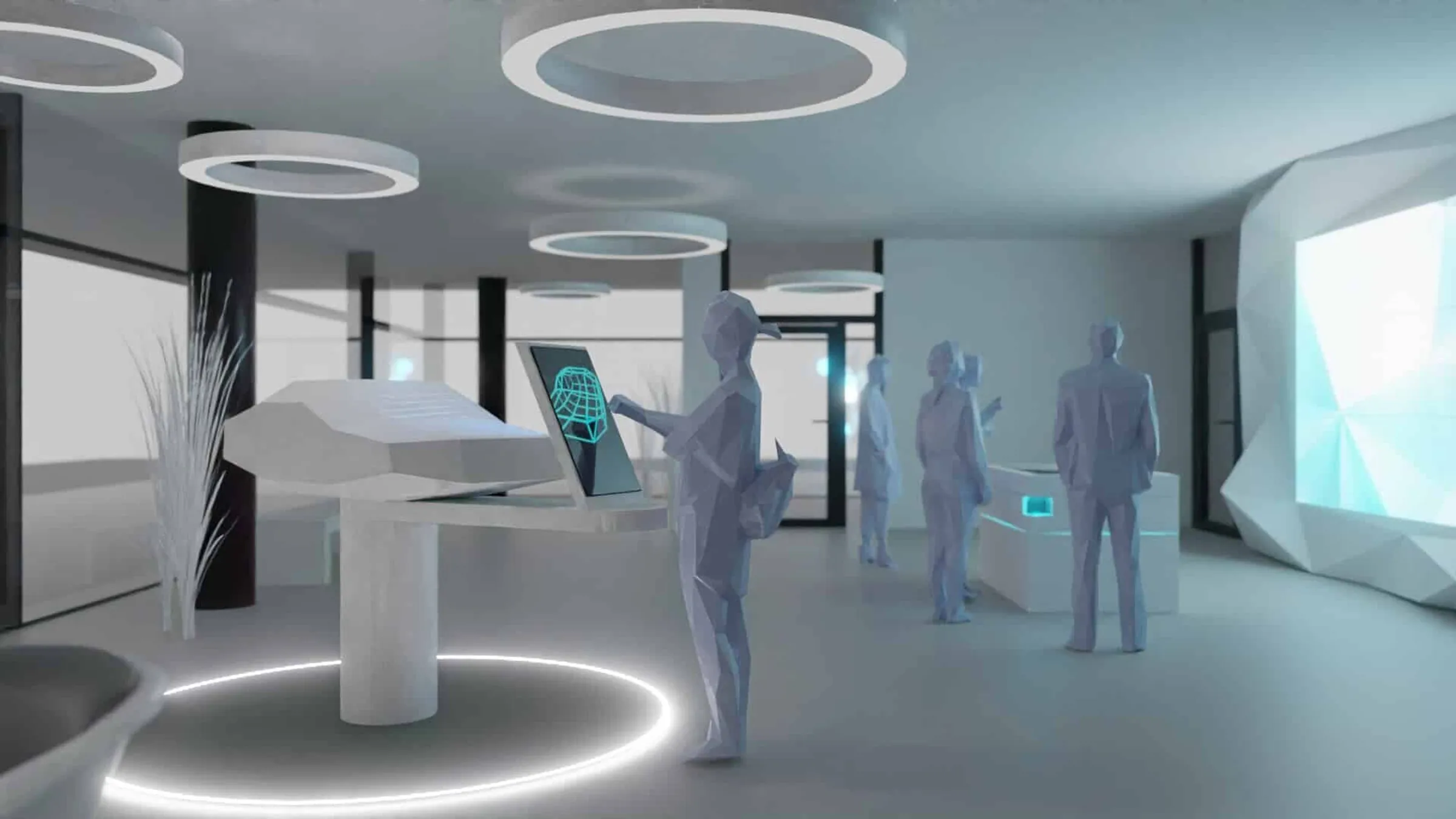 Interactive exhibition conception - visualization of AR station