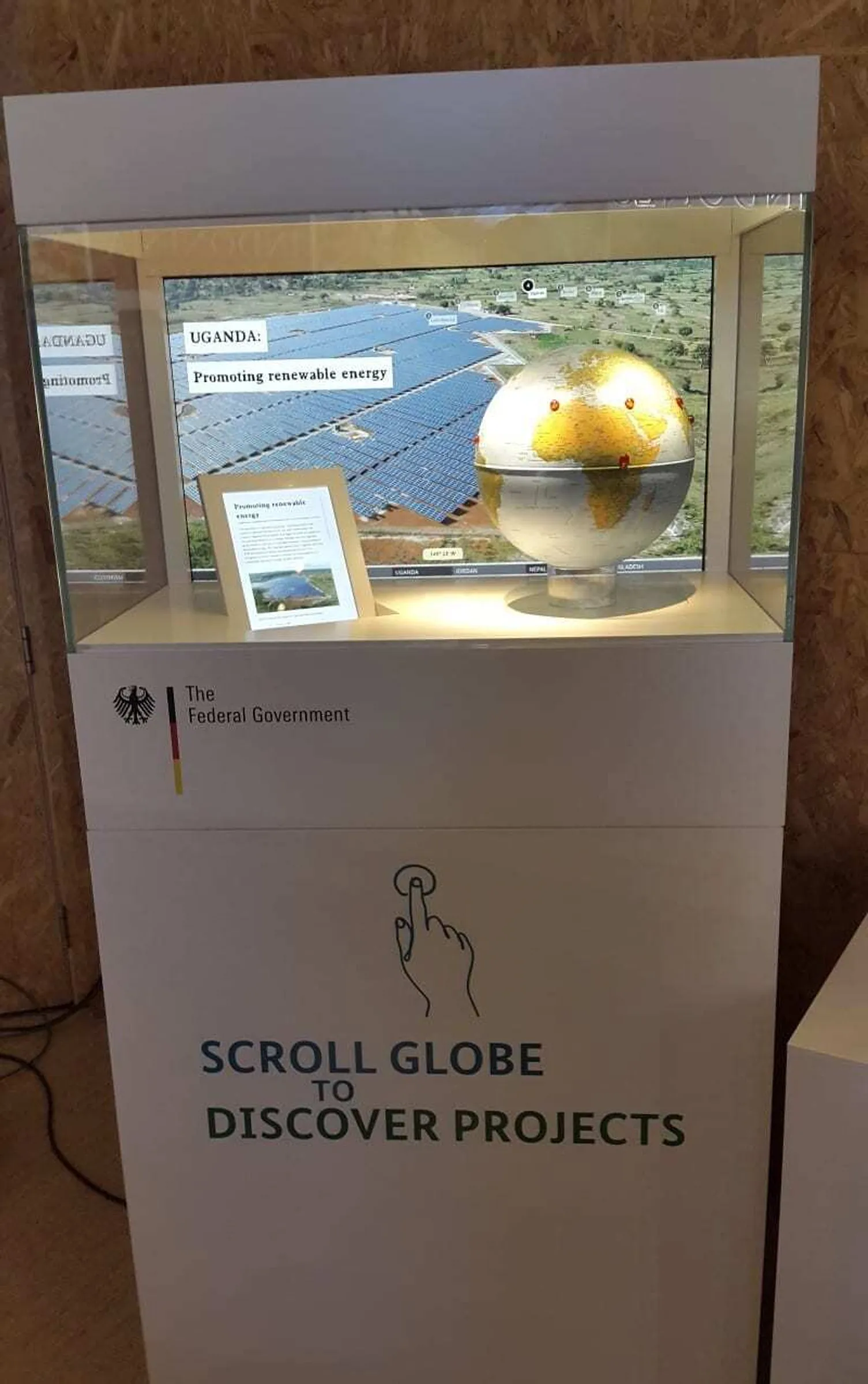 interaktive Vitrine auf der COP23 in Bonn