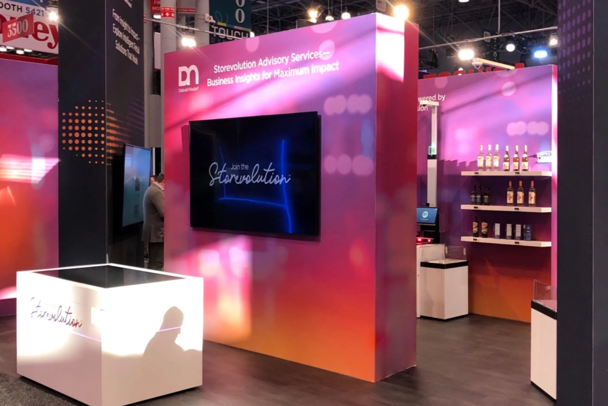 Interactive trade fair exhibits for Diebold Nixdorf