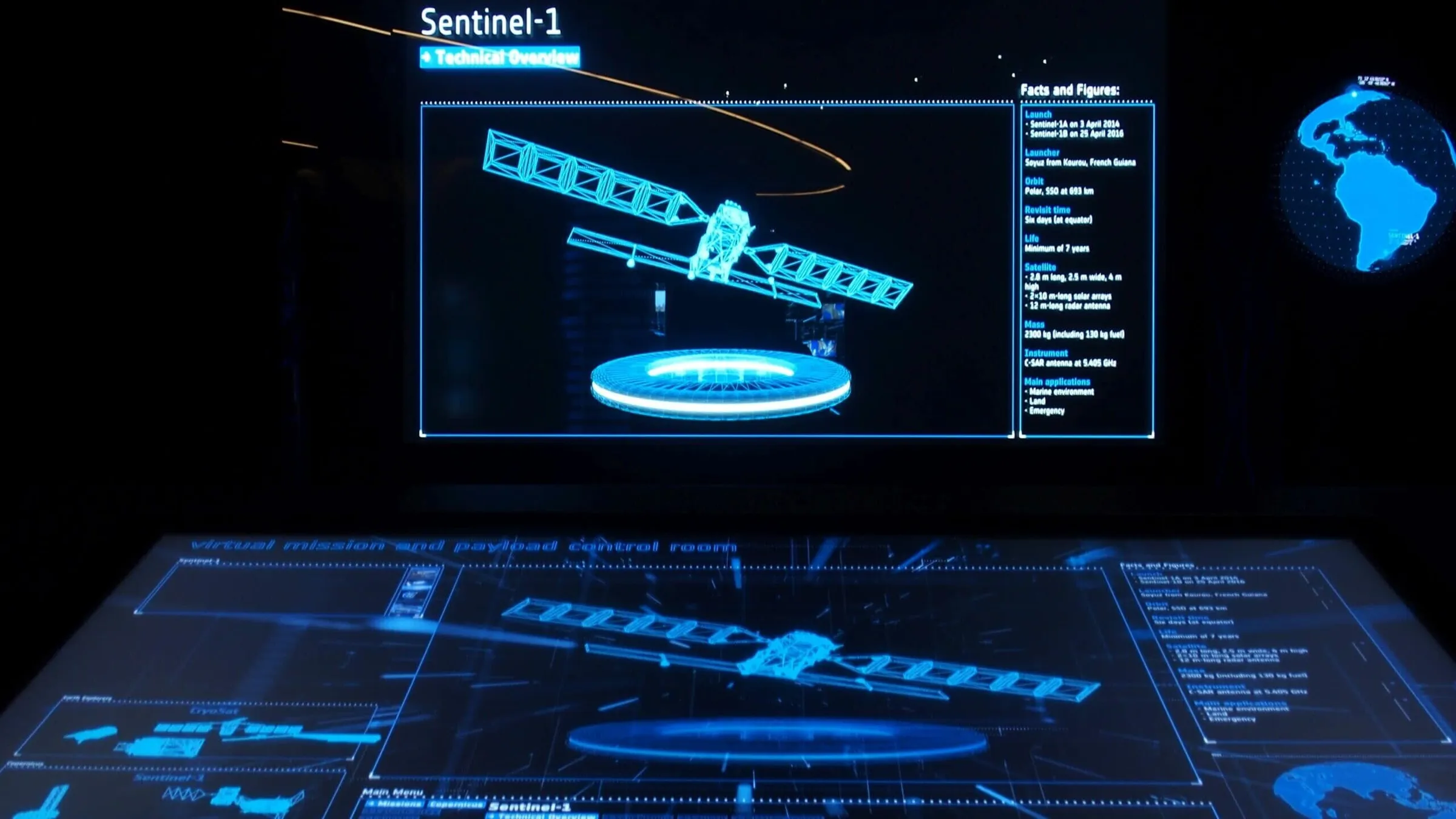 Multitouch-Steuerung mit 3D-Modellen im Showroom