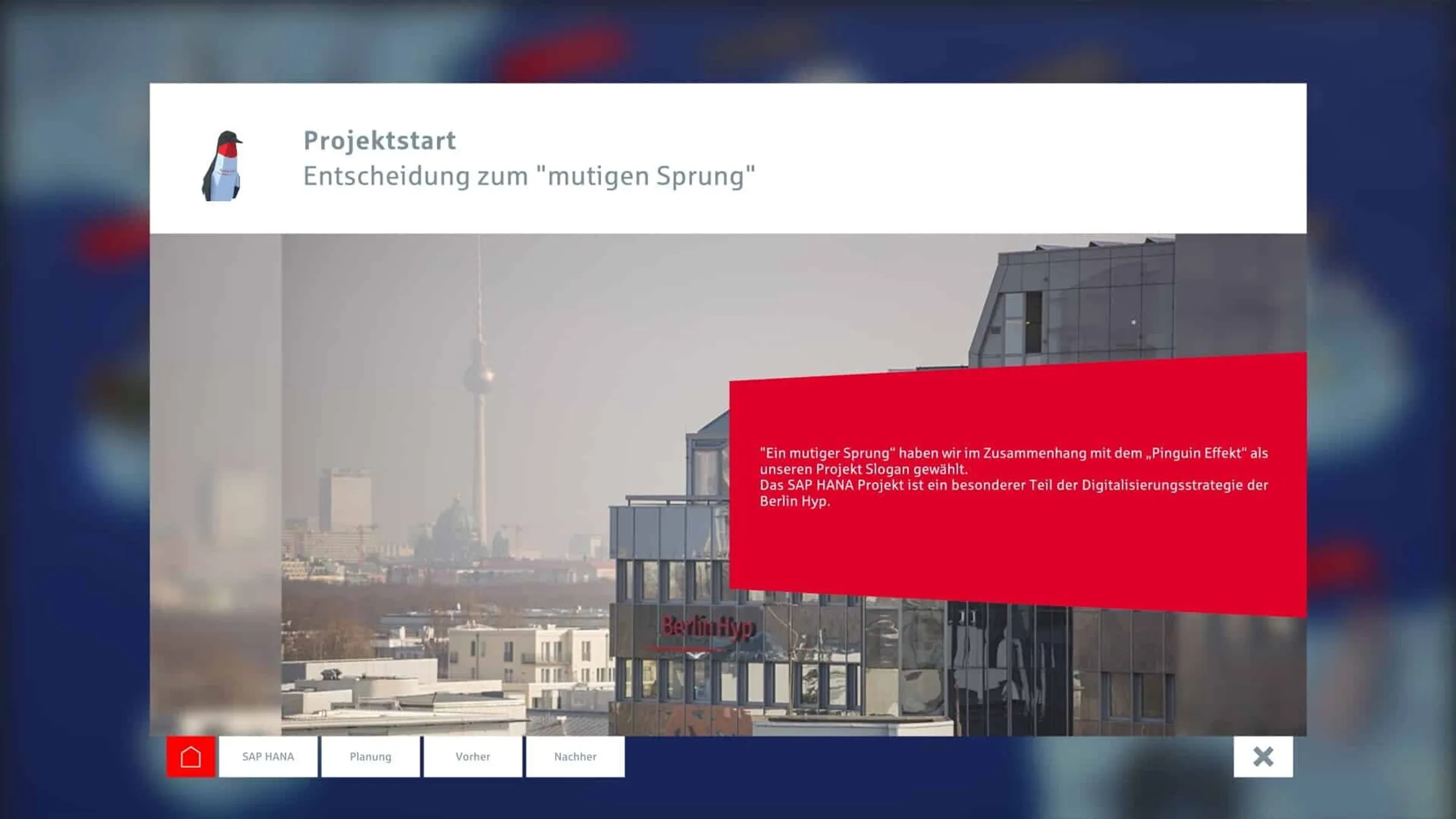 Projektpräsentation als spannende Heldenreise auf einem Multitouch-Tisch