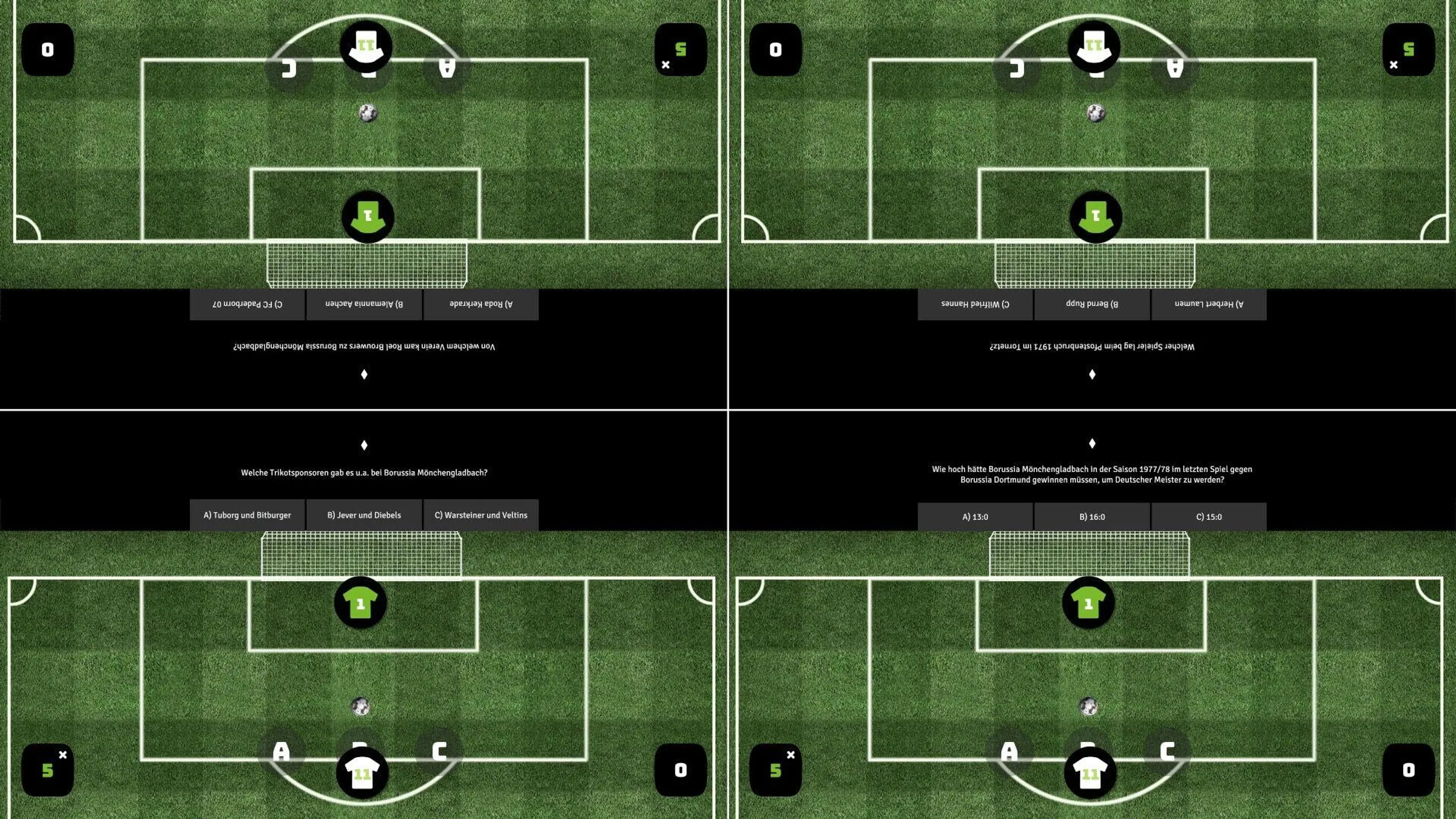 Multitouch Game Football Multiplayer Quiz