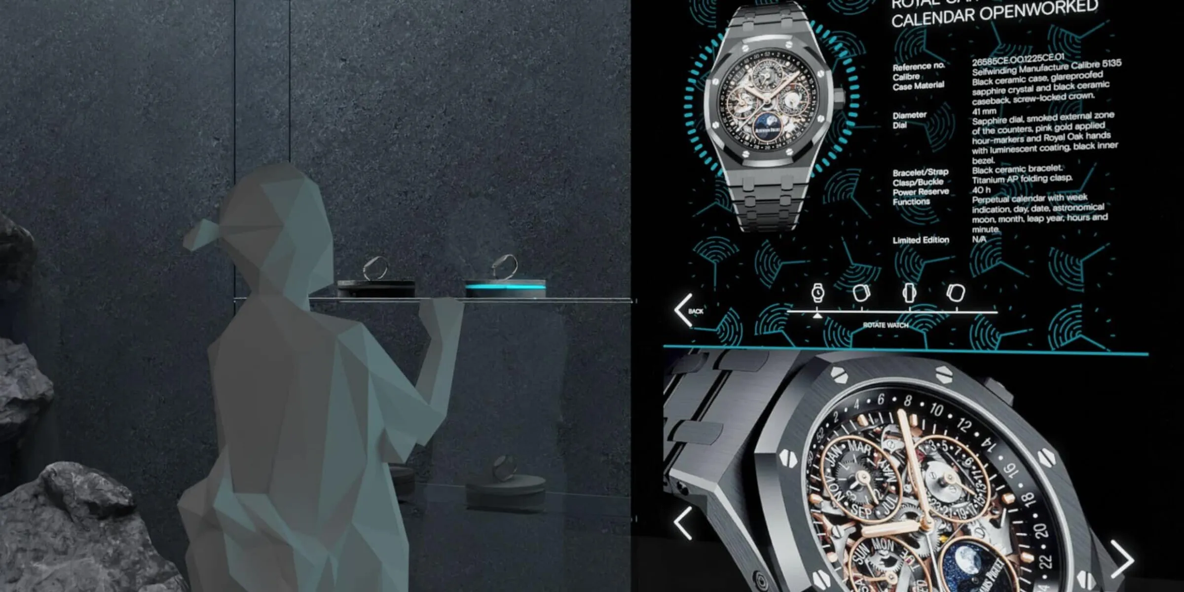 Rendering Berührungslose Steuerung des interaktiven Schaufensters