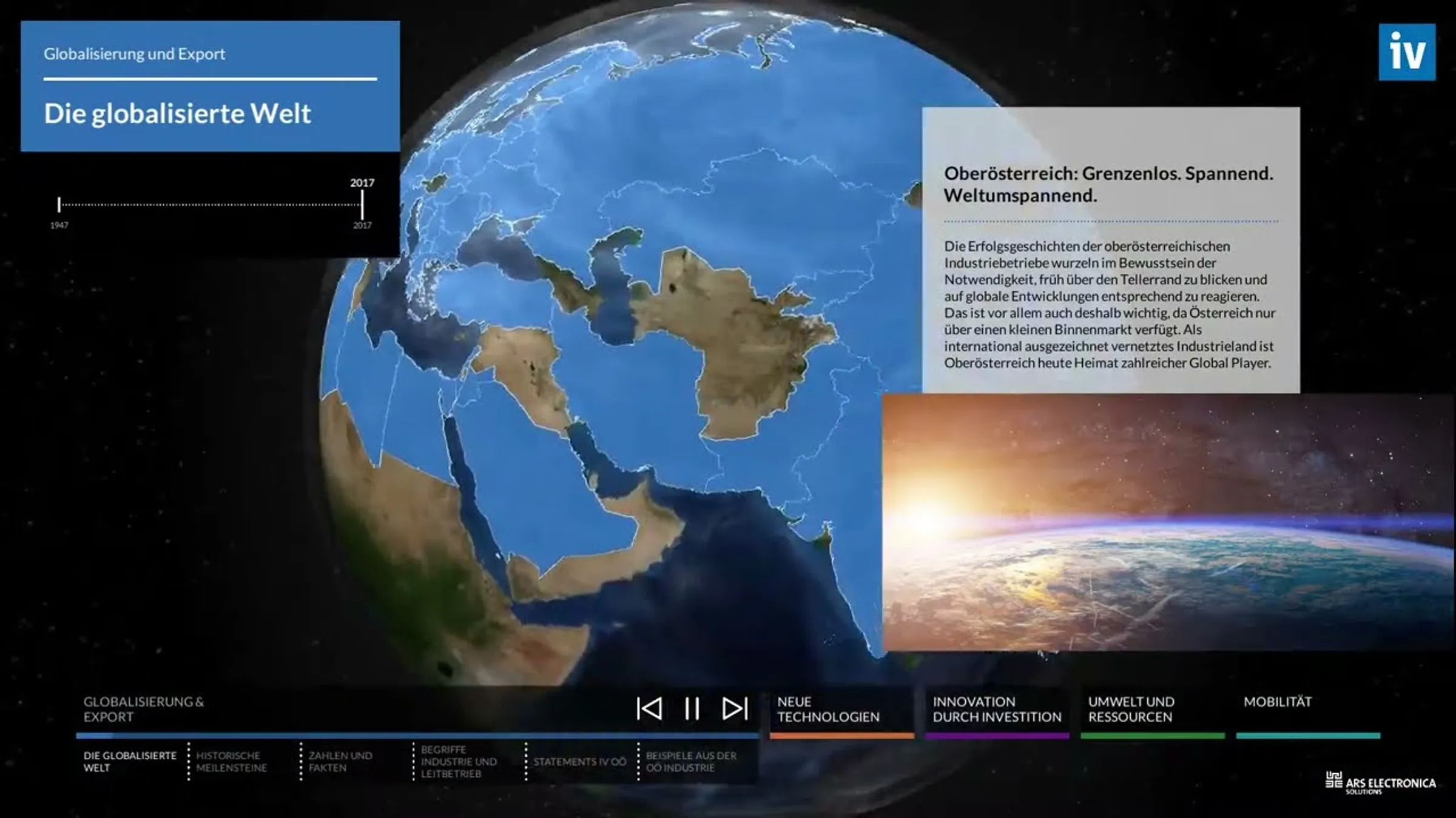 Multitouch software 3D globe