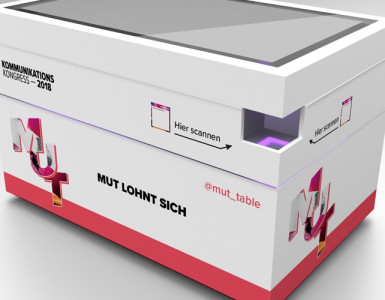 Mut Table - Multitouch-Tisch mit Social Media Schnittstelle