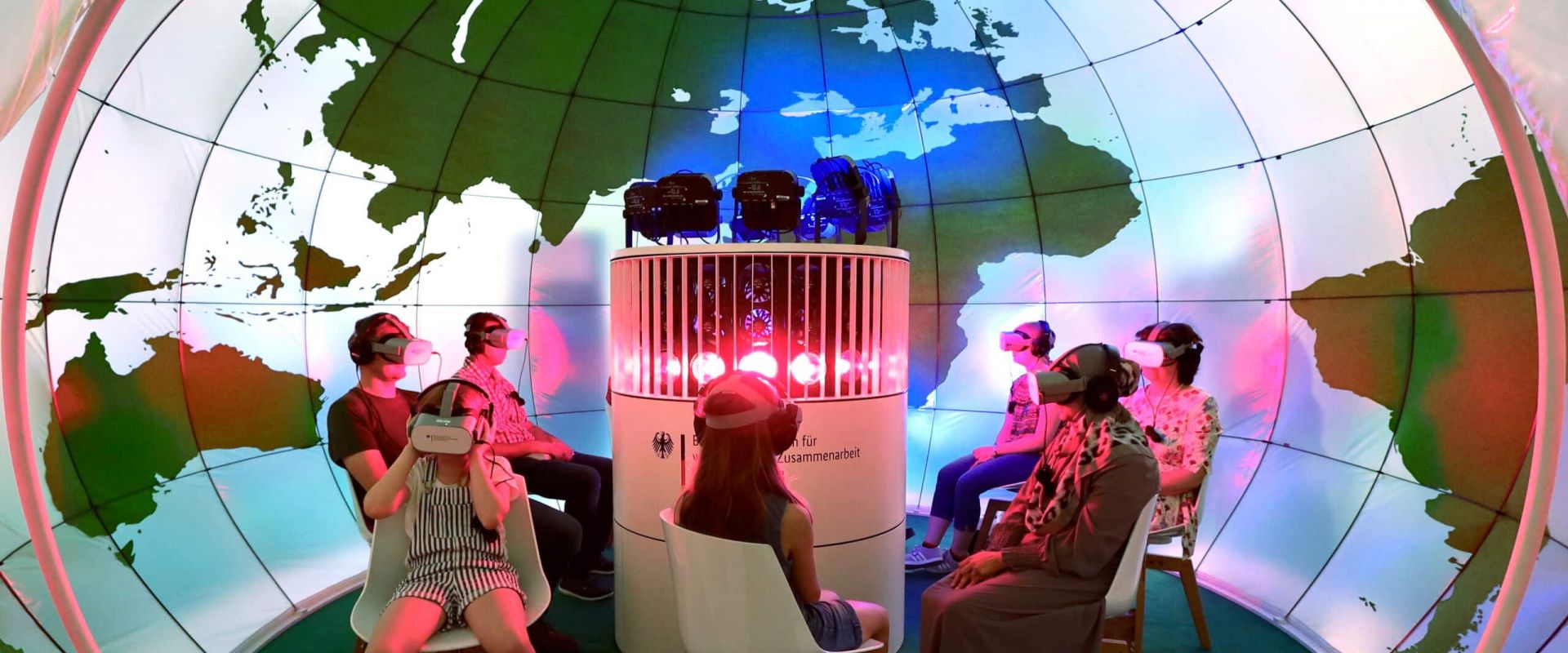 BMZ climate dome - multisensory 360-degree video trade fair installation