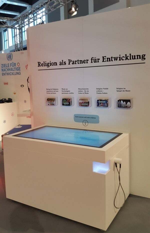 Interactive exhibition stand at the Kirchentag in Berlin