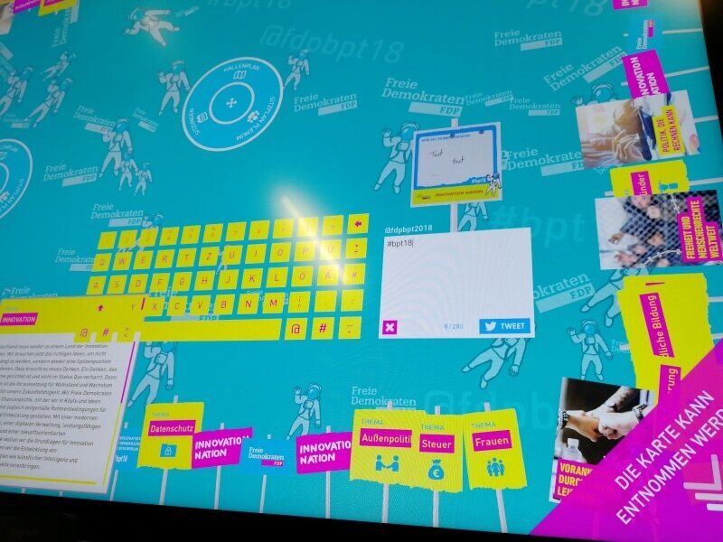 Multitouch-Software mit Twitter-Anbindung