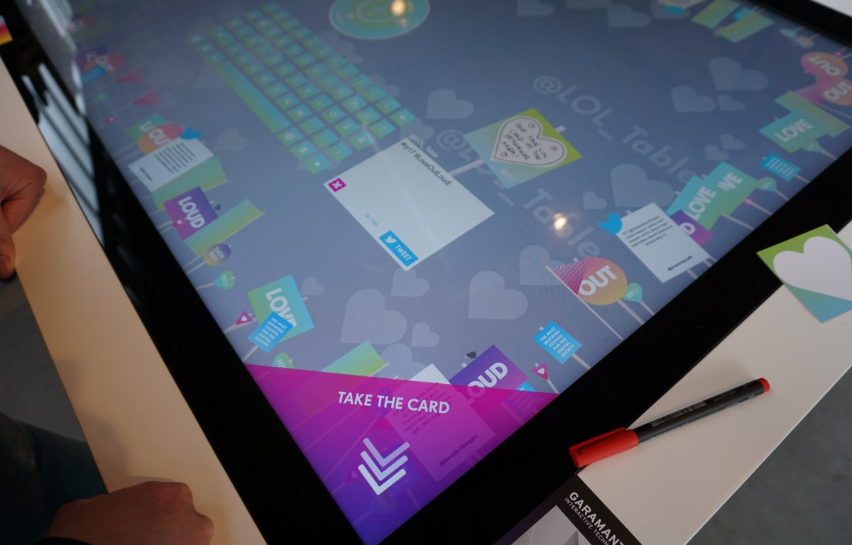 Multitouch-Software mit Twitter-Anbindung zum einscannen analoger Karten