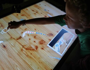 Multitouch Software - interaktive Dinosaurier