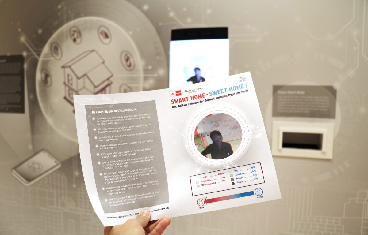 Mood image of the user as a special anaglyph 3D print