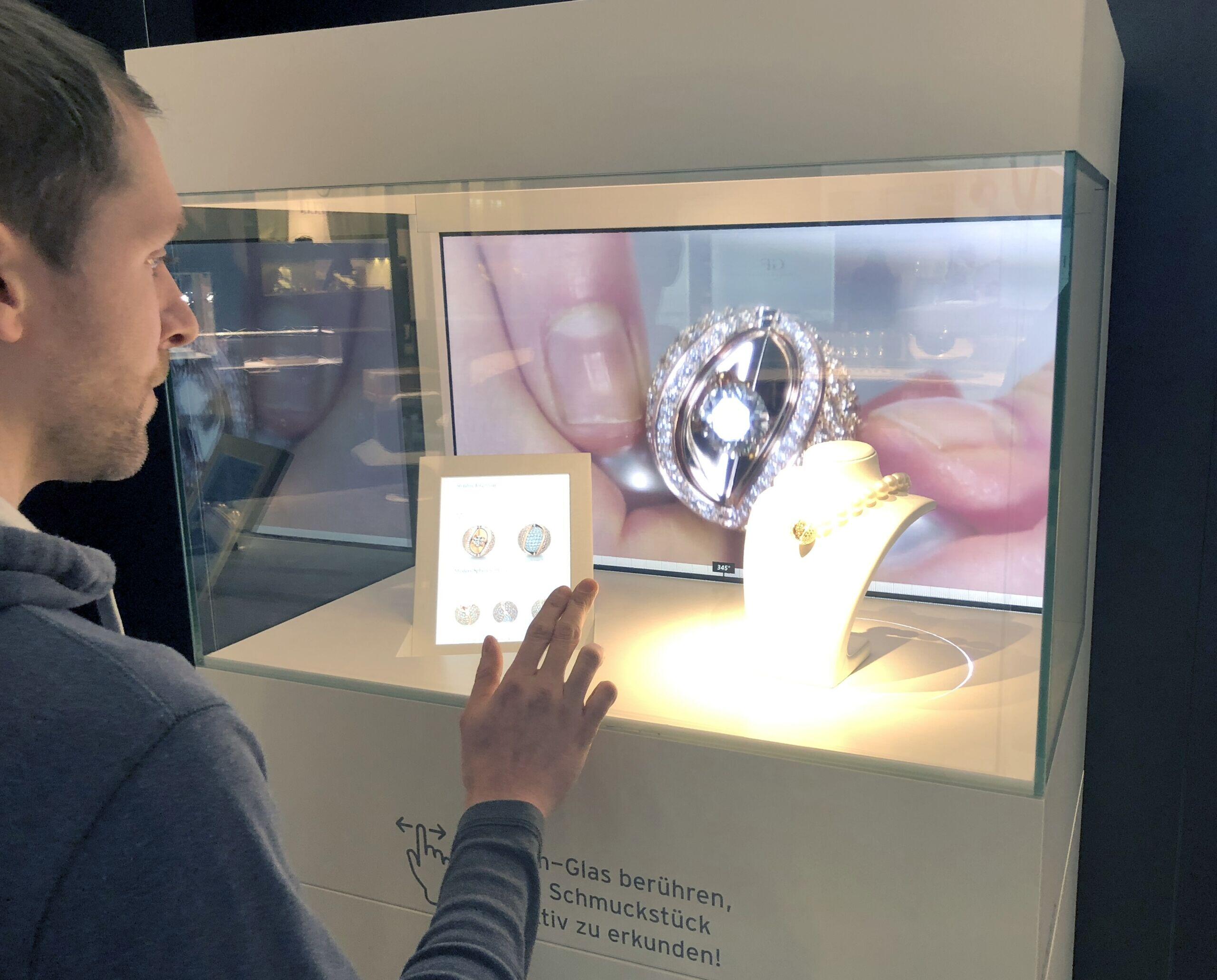 Interactive multitouch showcase at the fair Interactive multitouch showcase at the fair