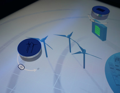 User interface capacitive multitouch objects