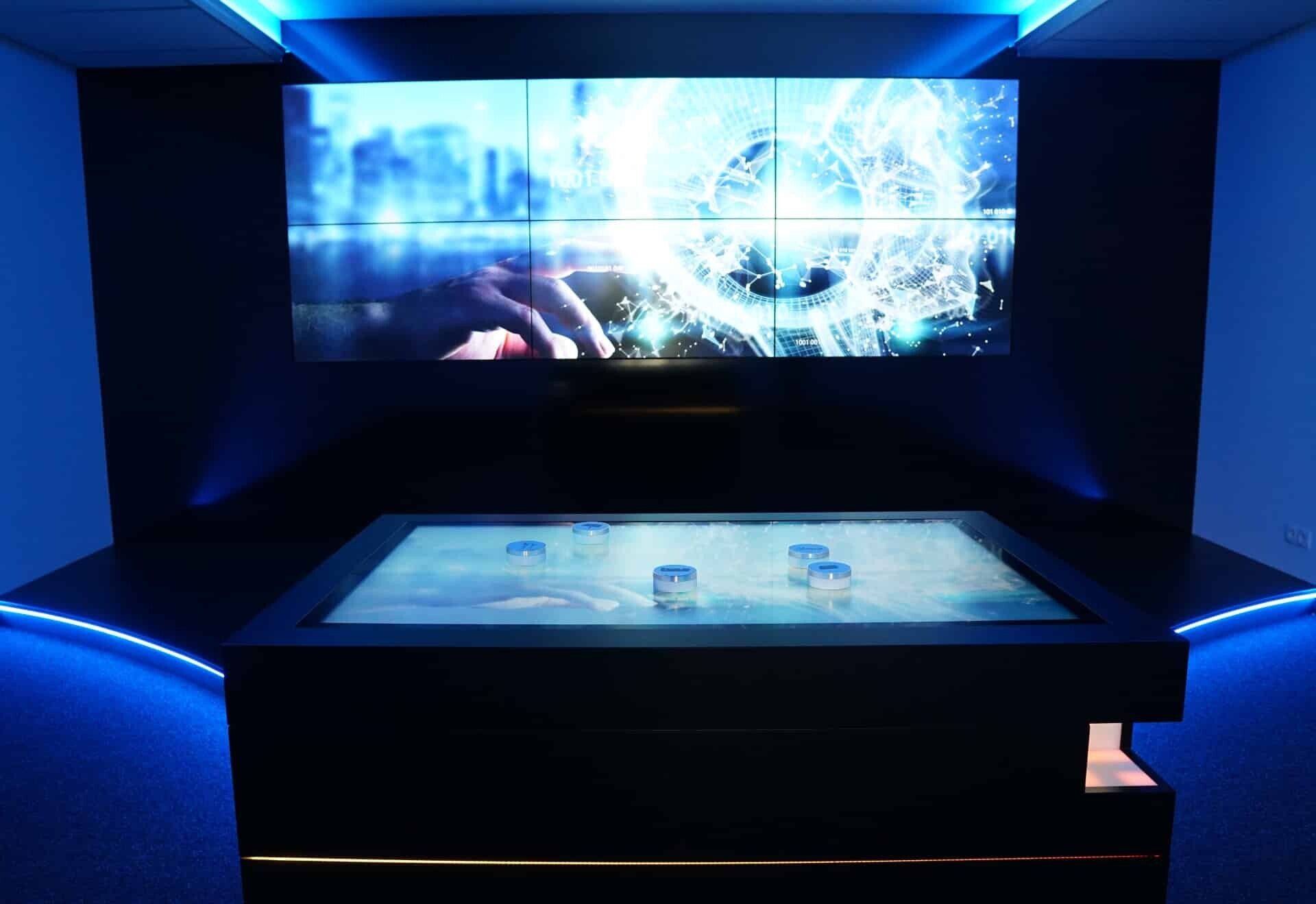 Multitouch table and screenwall in the ifesca showroom Multitouch table and screenwall in the ifesca showroom