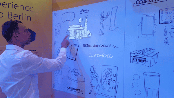 Interactive projection mapping as an eye-catcher at trade fairs and events