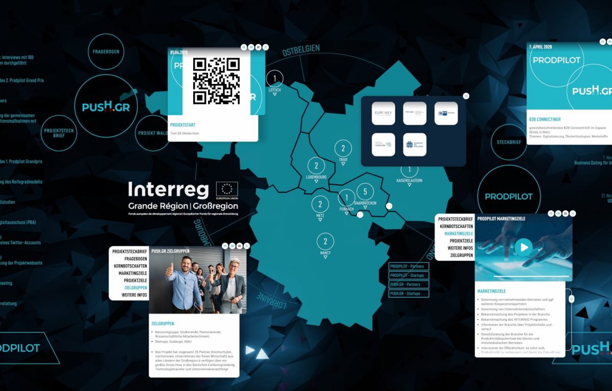 htw saar multitouch table software screenshot