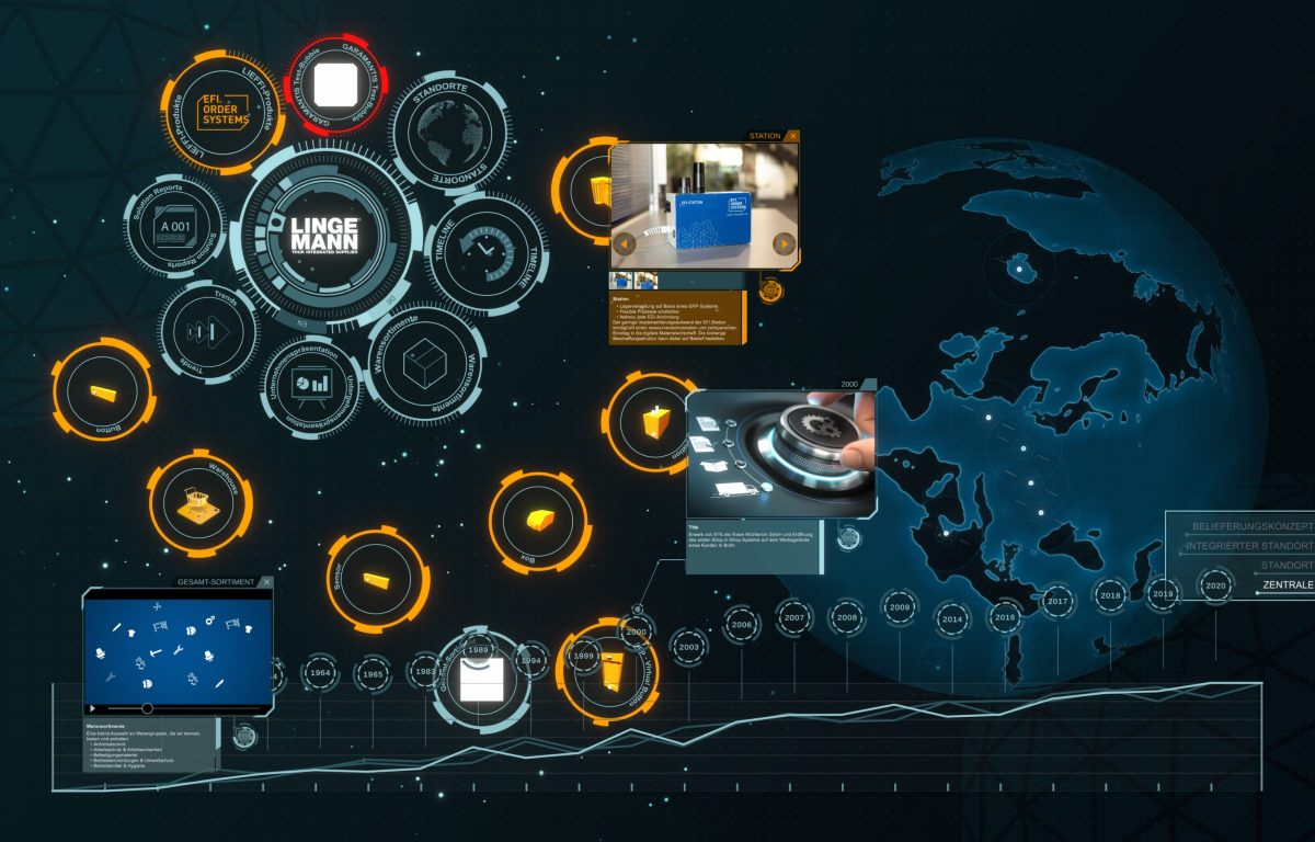 Multitouch software in the JARVIS AI look