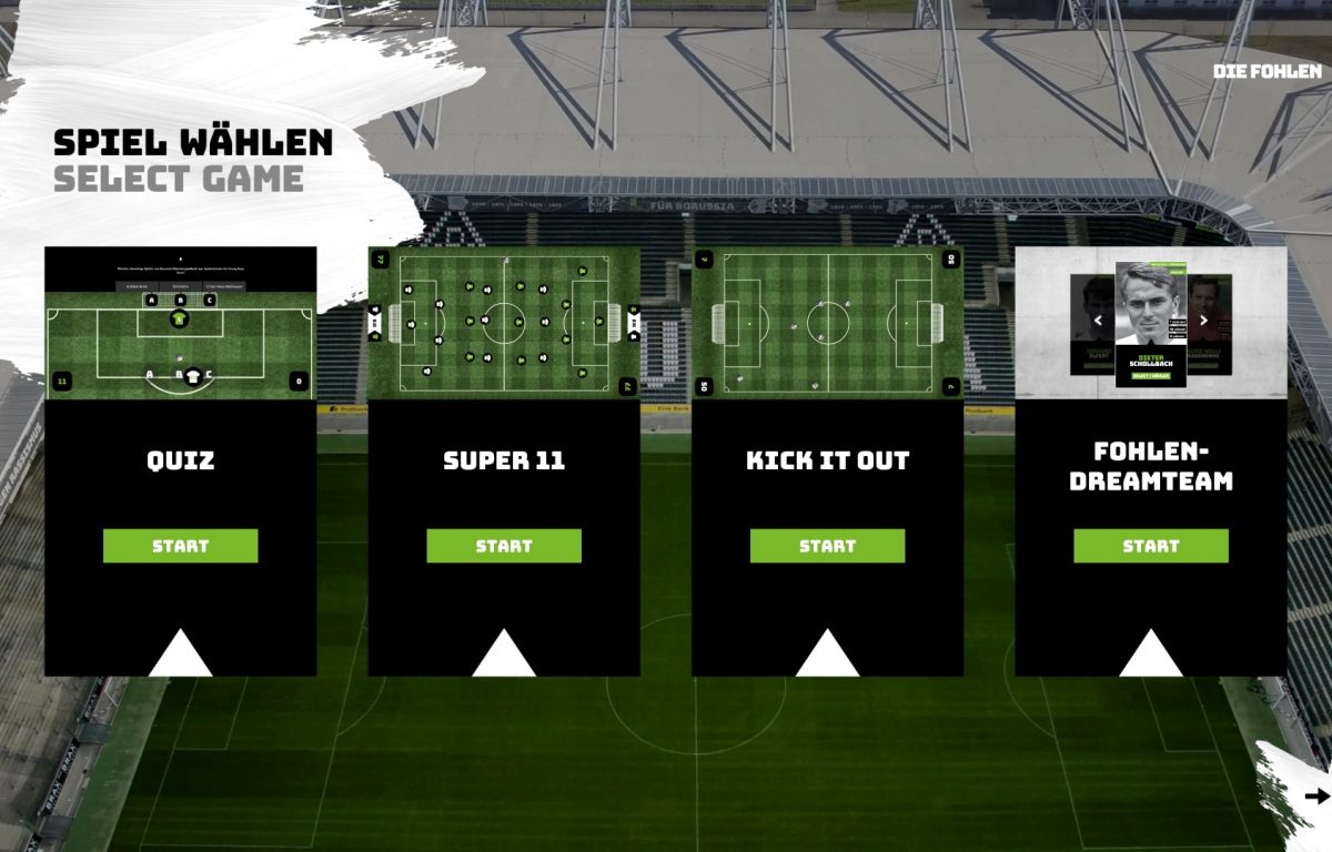 Game Selection Football Multitouch Table
