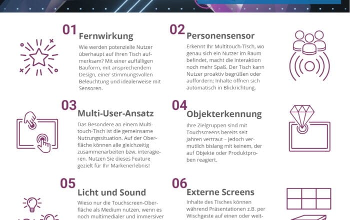 7 Tipps für ein herausragendes Multitouch-Erlebnis - Infografik