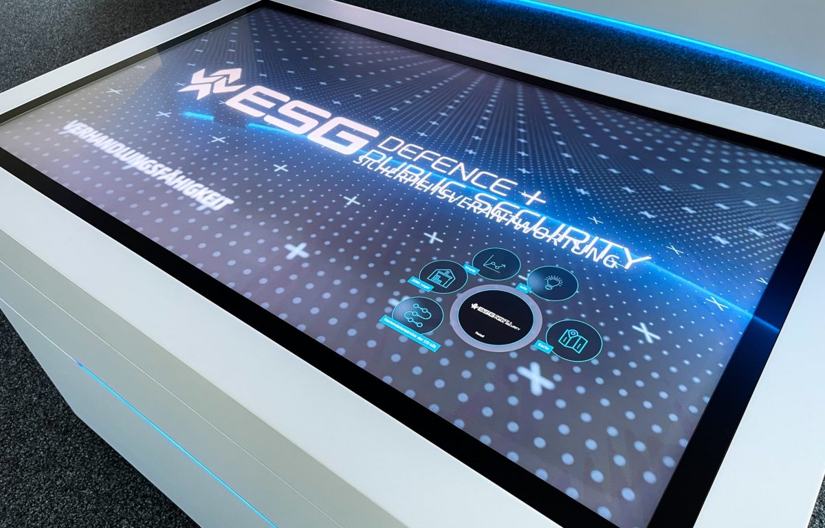 Custom multitouch software for ESG on multitouch table