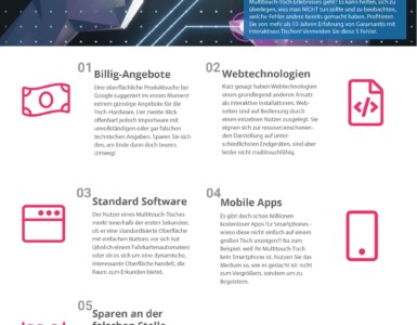 5 Fehler beim Kauf eines Multitouch Tisches - Infografik