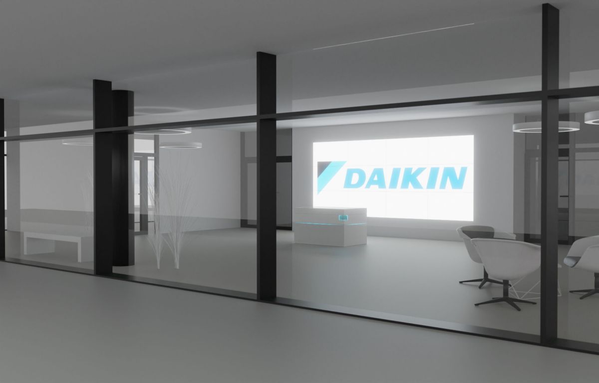 Innovative showroom designed for Daikin - concept rendering