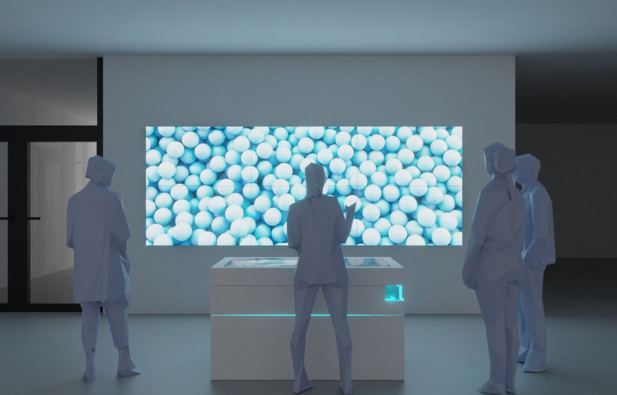 interactive showroom at Daikin Chemical Innovation Center Europe - concept rendering