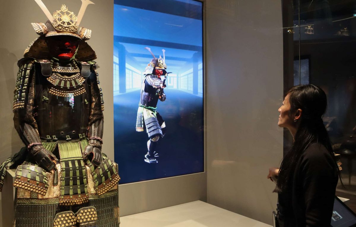 Interactive stations bring samurai fighters to life