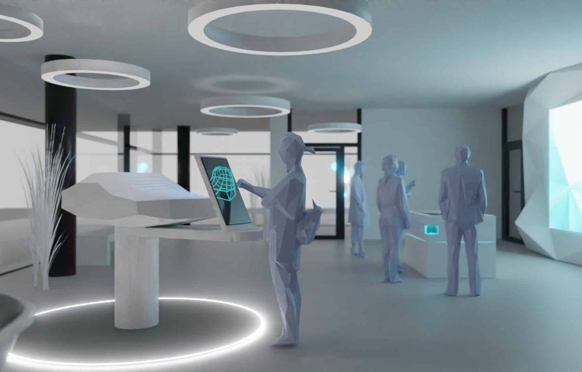 Interactive exhibition conception - visualization of AR station