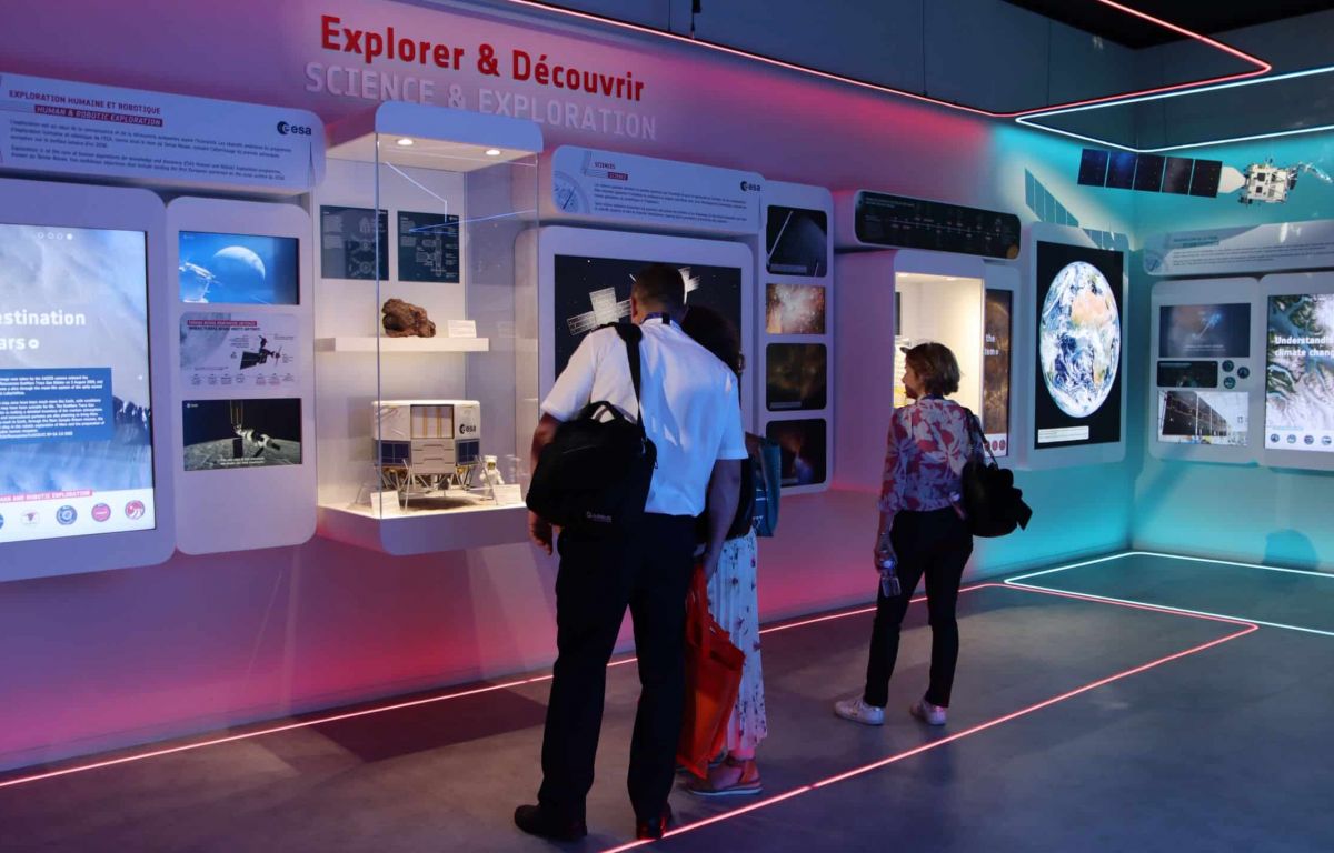 Der Space Pavilion präsentiert die zentralen Aufgaben und Missionen der ESA
